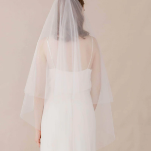 Illusion Drop Veil With Crystal Scatter- Marina